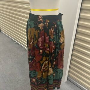 Vintage Floral Midi Skirt